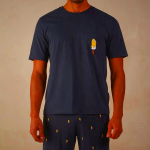 Blue Cream Ice Cream Print Cotton Shorts for Men by Intimissimi