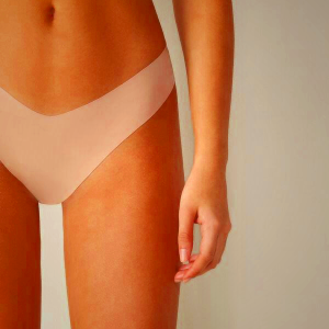 Beige Women's Intimissimi 80s-Style Brazilian in Ultralight Microfiber