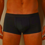 Black Mens Intimissimi Stretch Supima® Cotton Shorts with Logo Detail