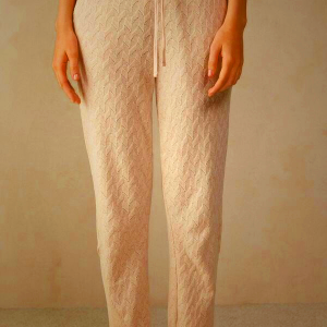 Beige Intimissimi Winter Braid Full Length Cuffed Pants for Women