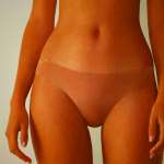 Beige Women's Intimissimi Brazilian Seamless Microfiber Panties