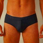 Men's Intimissimi Blue Microfiber Underwear with Logo Detail