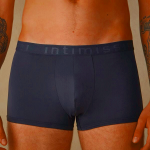 Blue Mens Intimissimi Microfiber Logo Shorts