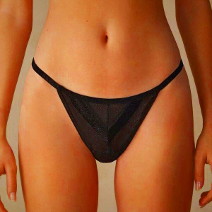 Women's Intimissimi Under the Stars Black String Thong
