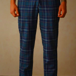 Men's Intimissimi Full-Length Plaid Pajama Pants Green Blue
