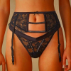 Women's Intimissimi Shine High Like Stars Garter Belt Black