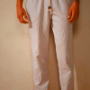 Beige/White Men's Intimissimi Linen Cotton Full Length Clothing