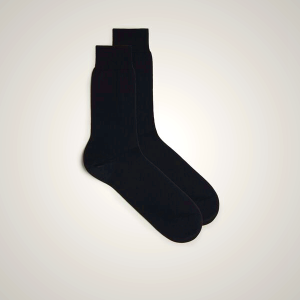 Black Intimissimi Short Sateen Egyptian Cotton Mens Socks