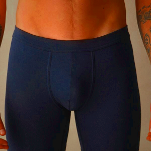 Blue Mens Intimissimi Long Underwear in Stretch Supima® Cotton