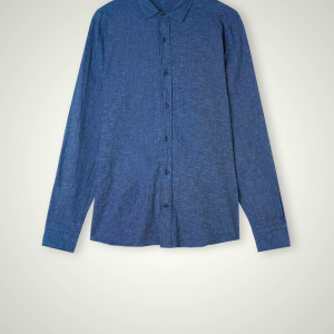 Men's Intimissimi Linen Cotton Shirt Blue | Knitwear