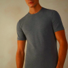 Men's Intimissimi Short-Sleeve Modal-Cashmere Deep Grey Knitwear
