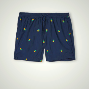 Men's Intimissimi Blue Embroidered Pineapple Swimwear