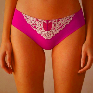 Women's Intimissimi Pretty Flowers Seamless Cotton Panties Pink/White