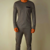 Deep Grey Mens Intimissimi Supima® Cotton Pajama Set