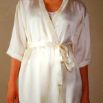 Women's Intimissimi White Silk Kimono Pajamas