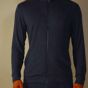 Blue Men's Intimissimi Silk Modal Zip-Up Sweatshirt
