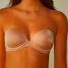 Beige Intimissimi Anna Bandeau Bra in Ultralight Microfiber