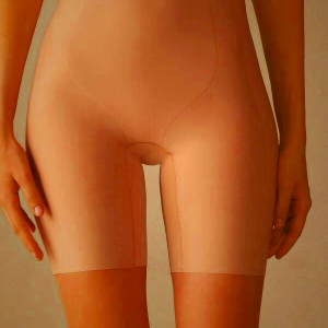 Beige Intimissimi Raw-Cut Microfiber Shorts for Women