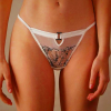 Women's Intimissimi Pure Joy String Thong - White/Black