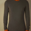 Men's Intimissimi Modal-Cashmere Top Deep Grey