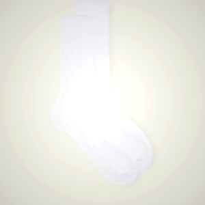 White Men's Intimissimi Short Terrycloth Socks