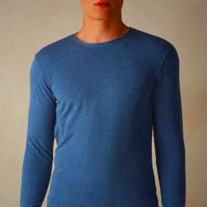 Blue Mens Intimissimi Modal-Cashmere Top Clothing