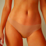 Beige Women's Intimissimi Brazilian Seamless Microfiber Panties