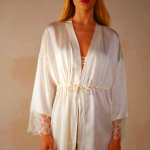 Women's Intimissimi Pure Charme Silk Kimono White