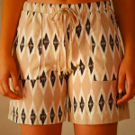 Beige Intimissimi Urban Nomad Cotton Shorts for Women