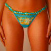 Women's Intimissimi Summer Vibes String Thong in Turquoise Blue
