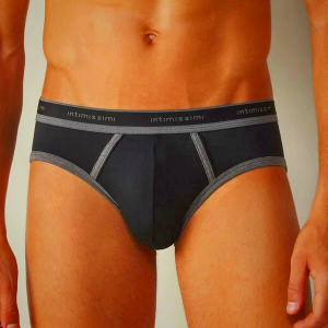 Black/Deep Grey Intimissimi Stretch Supima® Cotton Men's Underwear