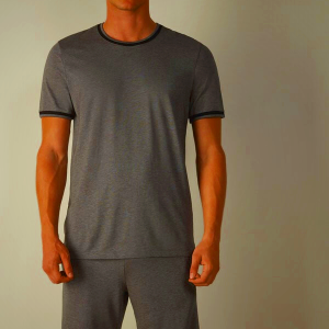 Deep Grey Intimissimi Cropped Supima® Cotton Men's Pajamas