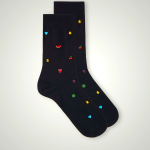 Black Mens Intimissimi Patterned Cotton Shorts