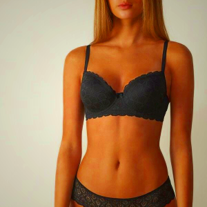 Intimissimi Sofia Balconette Lace Bra Black - Women's Clothing