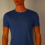 Men's Intimissimi Short Sleeve Crew Neck T-Shirt in Supima Cotton Blue