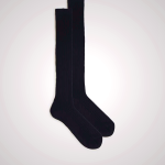 Men's Intimissimi Tall Ribbed Egyptian Cotton Socks Blue