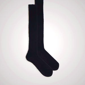 Men's Intimissimi Tall Ribbed Egyptian Cotton Socks Blue