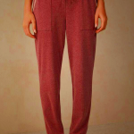 Women's Intimissimi Winter Candies Full Length Cuffed Pants Dark Pink