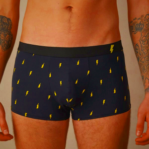 Men's Intimissimi Lightning Bolt Microfiber Underwear Black