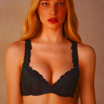 Womens Intimissimi Pretty Flowers Gioia Super Push-up Clothing Black