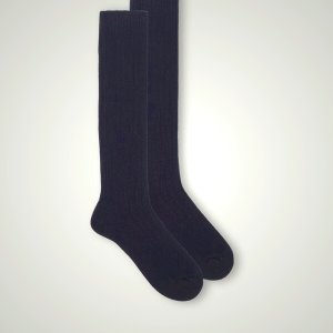 Blue Men's Intimissimi Long Ribbed Cashmere Wool Socks