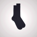 Dark Grey Men's Intimissimi Short Ribbed Egyptian Cotton Socks