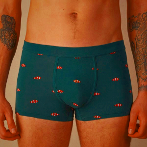 Men's Intimissimi Clownfish Stretch Supima® Cotton Underwear Dark Green