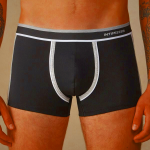 Black/Light Grey Intimissimi Men's Two-Tone Stretch Supima® Cotton Underwear