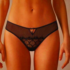 Women's Intimissimi Pure Charme '80s Style Brazilian Panties Black
