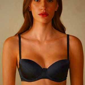 Intimissimi Sofia Balconette Silk Bra Black - Women's Clothing