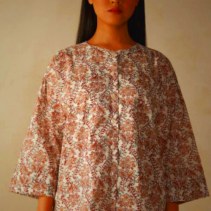 Women's Intimissimi Spices Garden Long Sleeve Sweater with Front Opening Multicolor