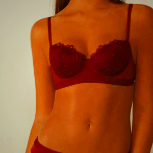 Intimissimi Romantic Life Sofia Balconette Bra Dark Red