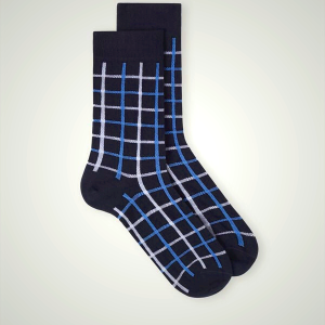 Dark Blue Men's Intimissimi Shorts in Patterned Cotton