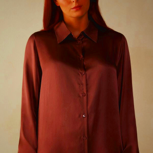 Women's Intimissimi Brown Silk Shirt - Size XS to XXL